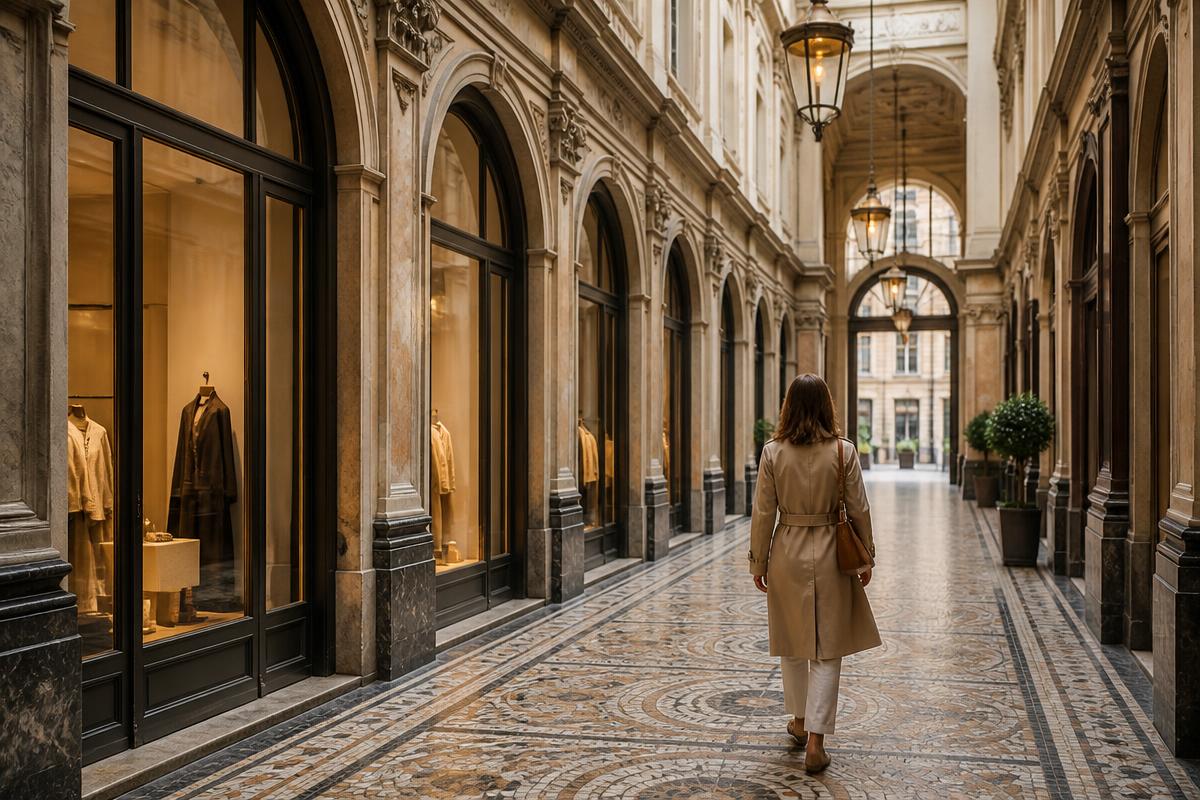 Refined European shopping arcade